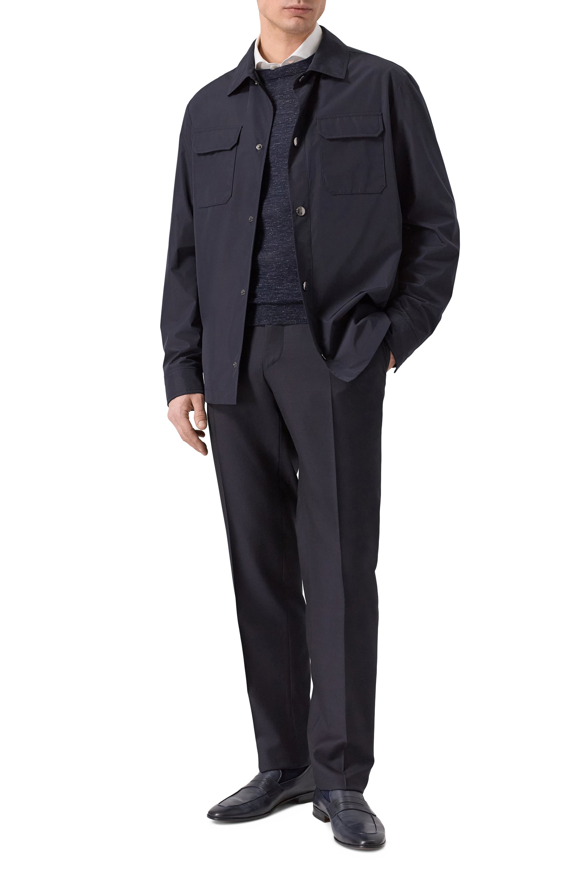 Кожаные пенни-лоферы FRANCESCHETTI темно-синего цвета по цене 66050 руб., арт. 7630065/F0ULARD, фото 2 Кожаные пенни-лоферы FRANCESCHETTI, арт. 7630065/F0ULARD, фото 2