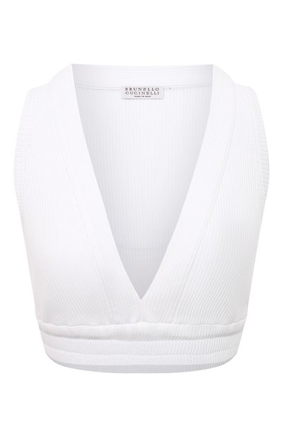 Женский хлопковый топ BRUNELLO CUCINELLI, арт. MP990BJ589