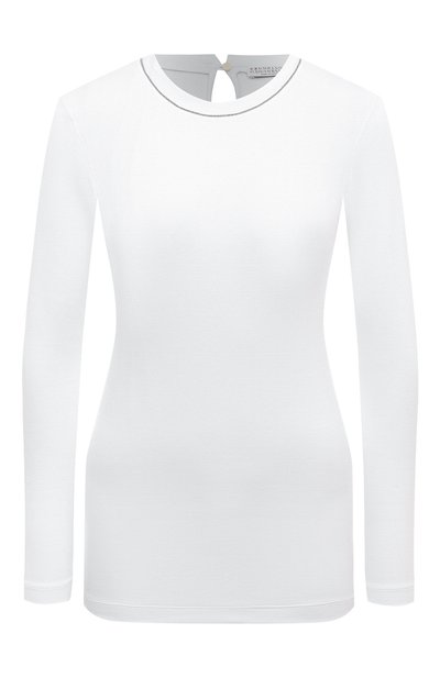 Женская хлопковый лонгслив BRUNELLO CUCINELLI, арт. MPTC8BJ300