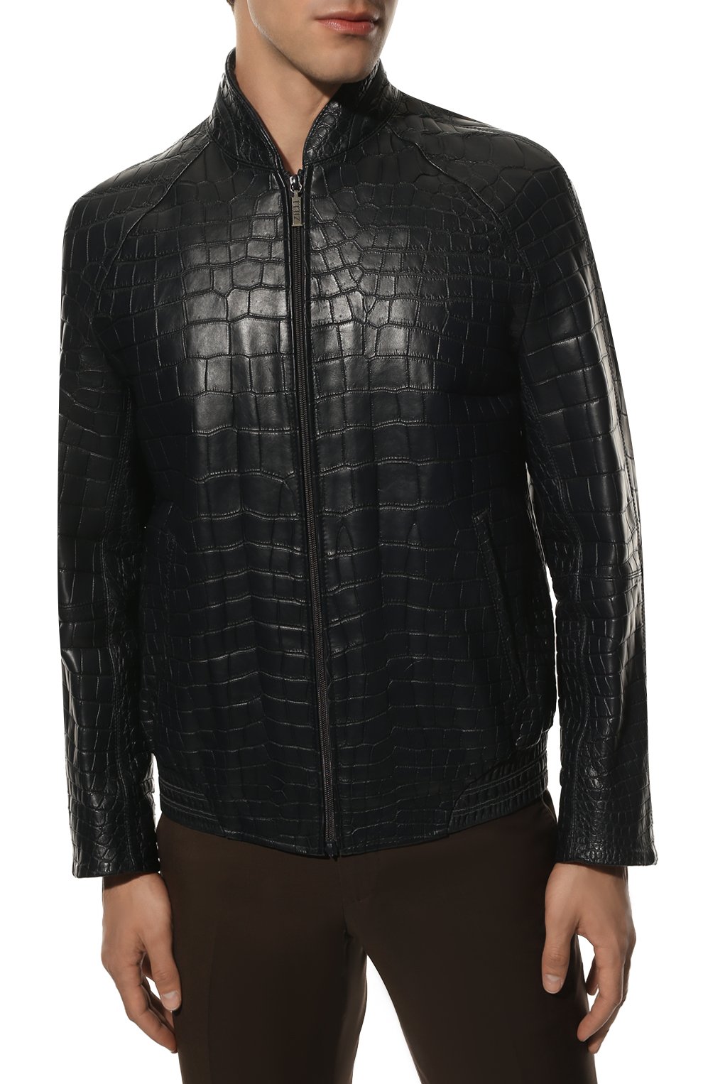 Куртка из кожи крокодила ZILLI темно-синего цвета по цене 11100000 руб., арт. MAP-BAR0N-1794P/1002, фото 3 Куртка из кожи крокодила ZILLI, арт. MAP-BAR0N-1794P/1002, фото 3