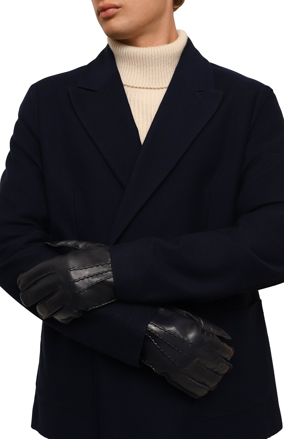 Кожаные перчатки CORNELIANI, арт. 94Q301-9420599, фото 2