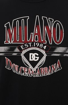 Мужская хлопковая футболка DOLCE & GABBANA темно-синего цвета, арт. G8PE3T/G7J5X | Фото 5 (Рукава: Короткие; Длина (для топов): Стандартные; Принт: С принтом; Материал сплава: Проставлено; Материал внешний: Хлопок; Драгоценные камни: Проставлено; Стили: Кэжуэл)