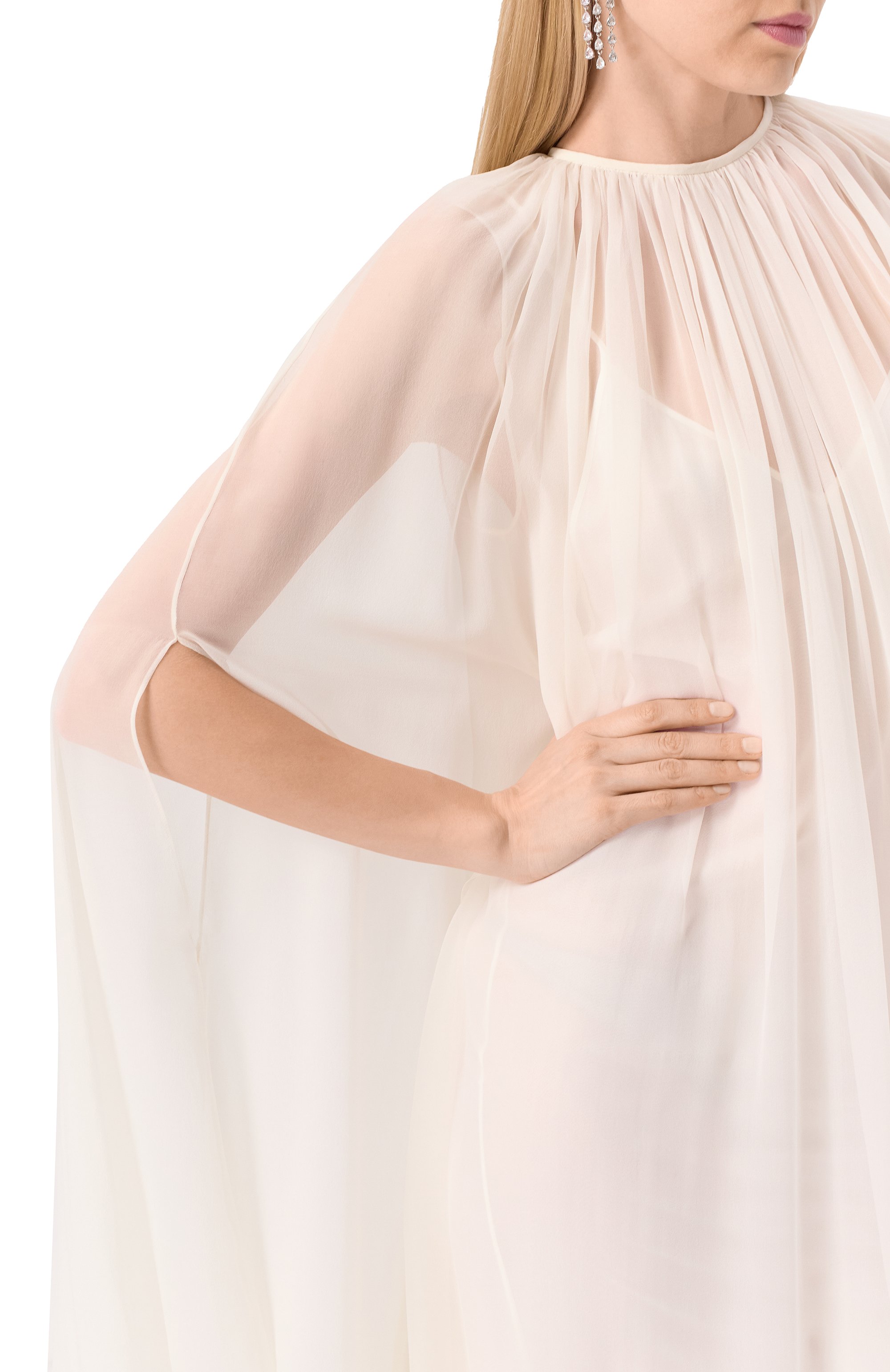 Шелковое платье MVST белого цвета по цене 394500 руб., арт. 25E/X2P/0/H051/5586, фото 5 Шелковое платье MVST, арт. 25E/X2P/0/H051/5586, фото 5