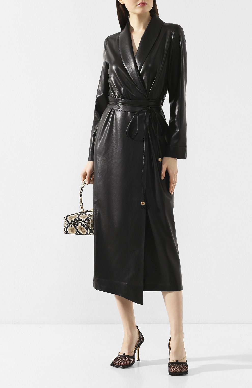 Платье NANUSHKA, арт. EMERY_BLACK_VEGAN LEATHER, фото 2