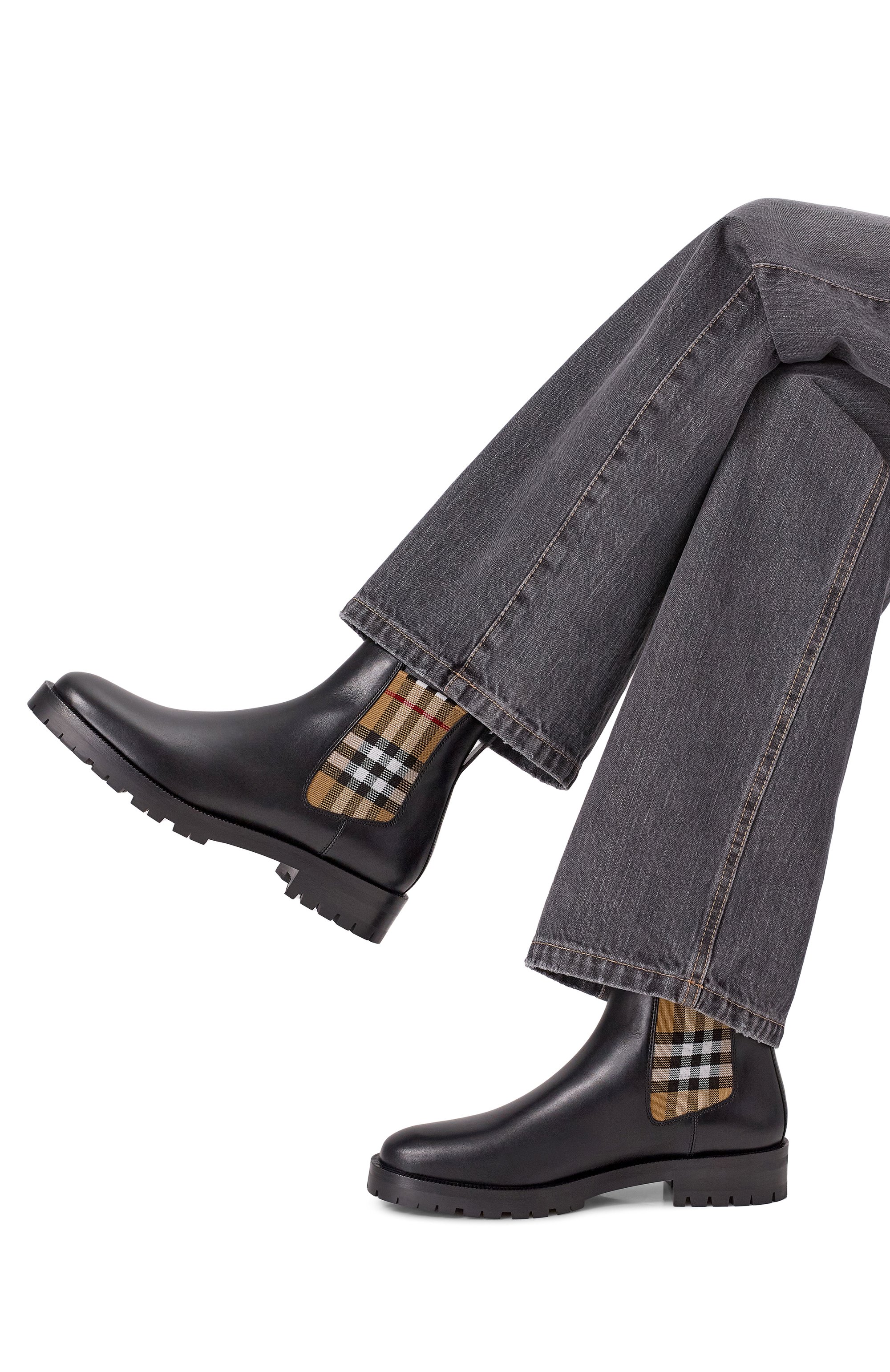 Кожаные челси BURBERRY, арт. 8042363, фото 2