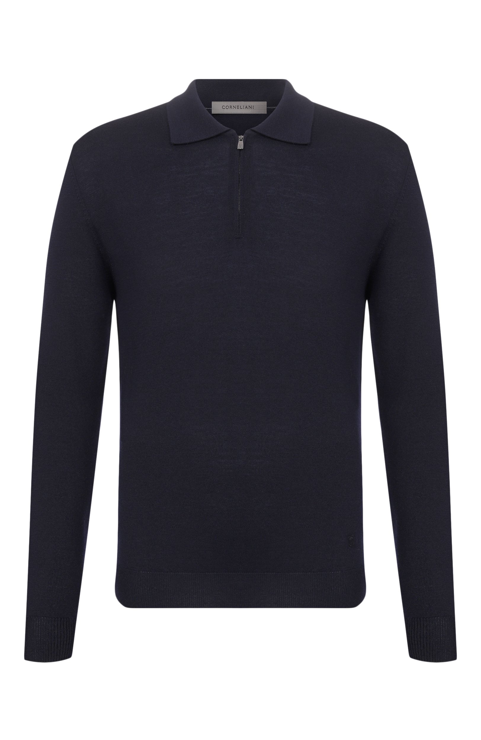 Шерстяное поло CORNELIANI темно-синего цвета по цене 57650 руб., арт. 28M50F/2A25100, фото 1 Шерстяное поло CORNELIANI, арт. 28M50F/2A25100, фото 1