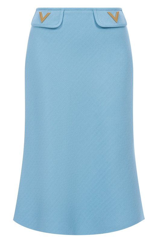Юбка из вискозы Valentino 7B3RADK0/98T Голубой 7B3RADK0/98T