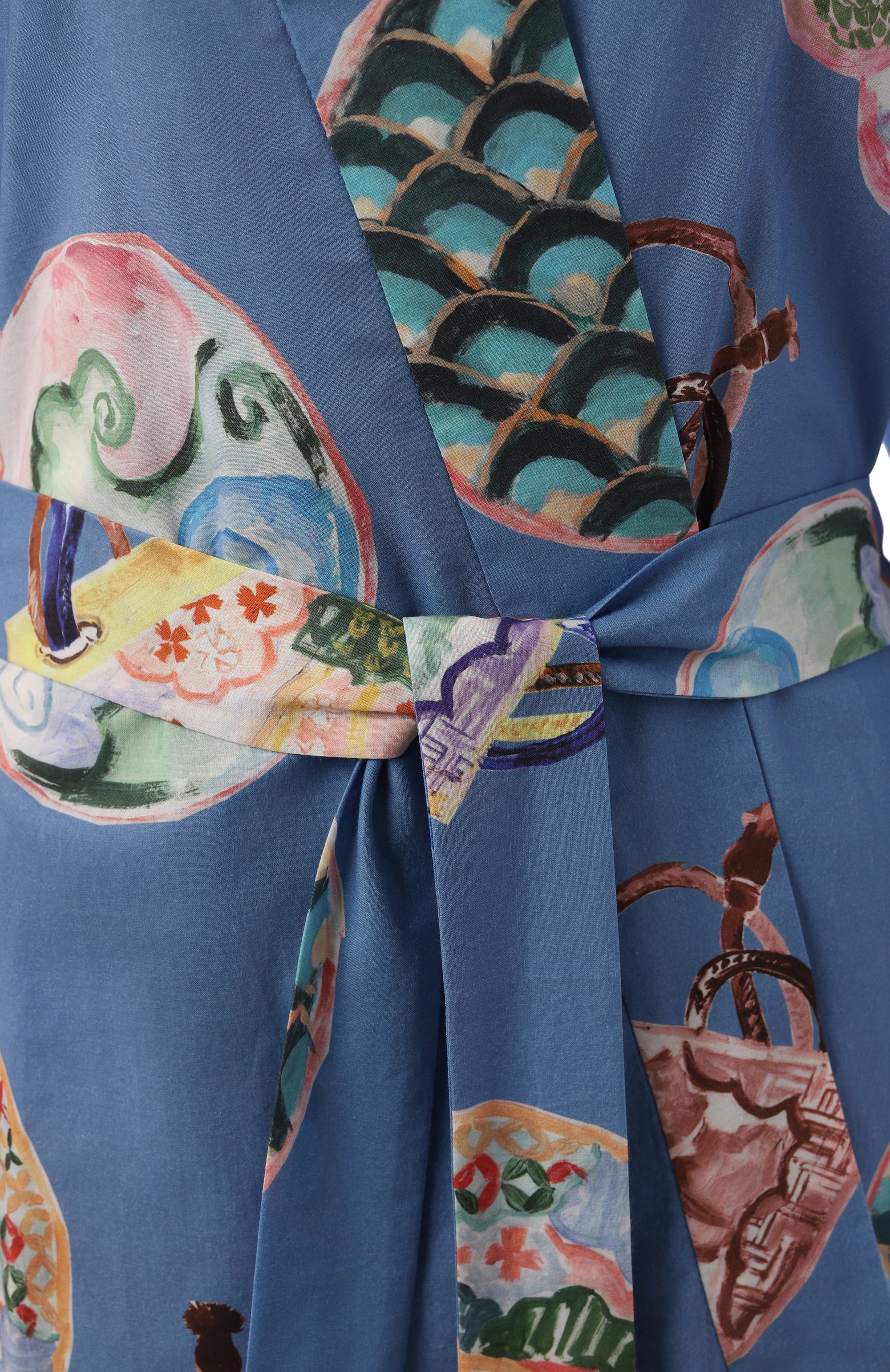 Хлопковый халат ANY WOWZERS, арт. ROBE01-MAXI-TBLU, фото 5