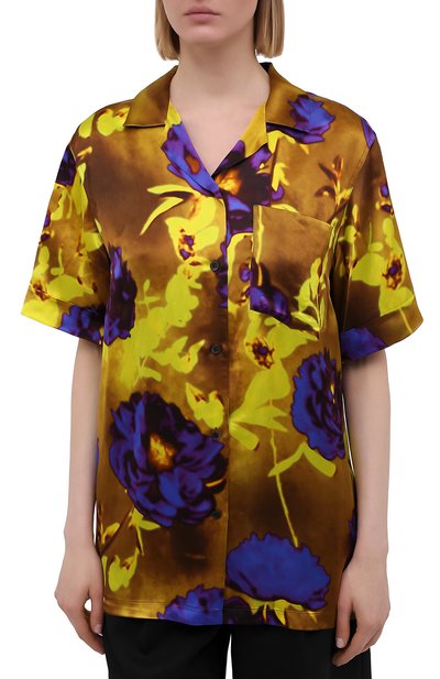 Атласная рубашка DRIES VAN NOTEN, арт. 211-10784-2089, фото 3