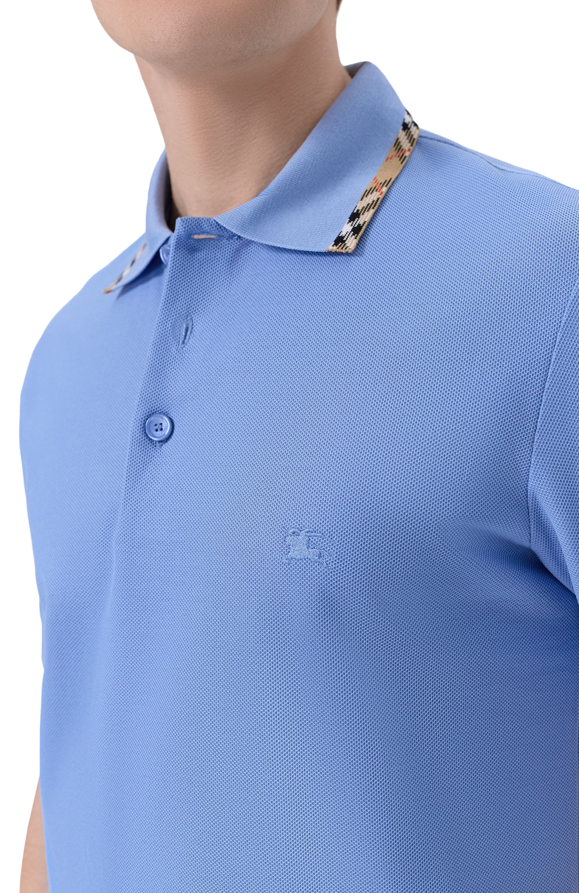 Хлопковое поло BURBERRY, арт. 8126956, фото 5