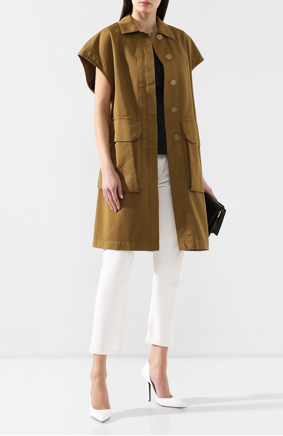 Хлопковый жилет DRIES VAN NOTEN хаки цвета по цене 57750 руб., арт. 191-30227-7292, фото 2 Хлопковый жилет DRIES VAN NOTEN, арт. 191-30227-7292, фото 2