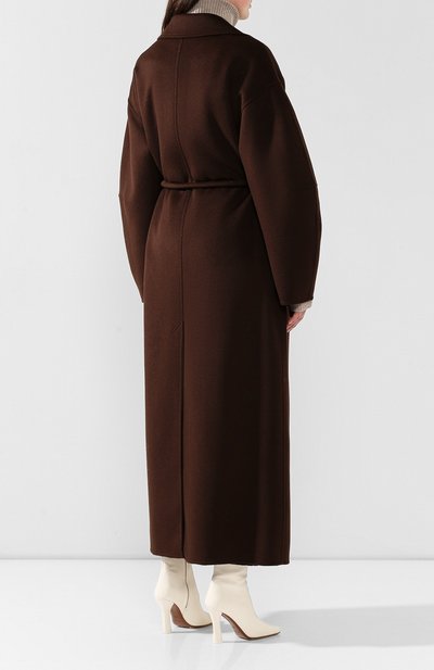 Пальто из смеси шерсти и шелка NANUSHKA, арт. L0ANE_ESPRESS0_D0UBLE SILK W00L BLEND, фото 4