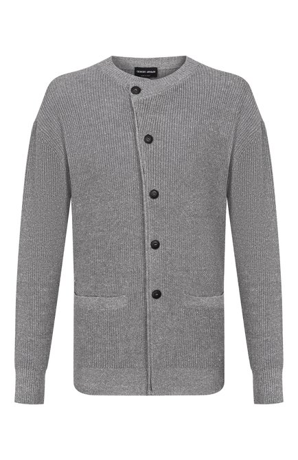 Мужской кардиган изо льна и хлопка GIORGIO ARMANI, арт. GM004373/AF29801