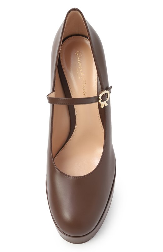 Кожаные туфли Doris 100 Gianvito Rossi G22383.70RIC.VITBR0W Коричневый  G22383.70RIC.VITBR0W Фото 6
