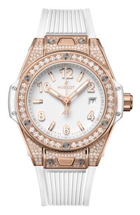 Часы one click king gold white diamonds pave HUBLOT, арт. 485.OE.2080.RW.1604, фото 1