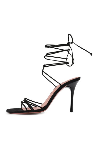 Замшевые босоножки lori 95 AMINA MUADDI, арт. L0RI LACE UP 95, фото 4