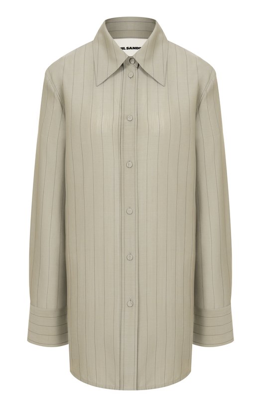 Шерстяная рубашка Jil Sander J02DL0255/J40275 Зелёный J02DL0255/J40275