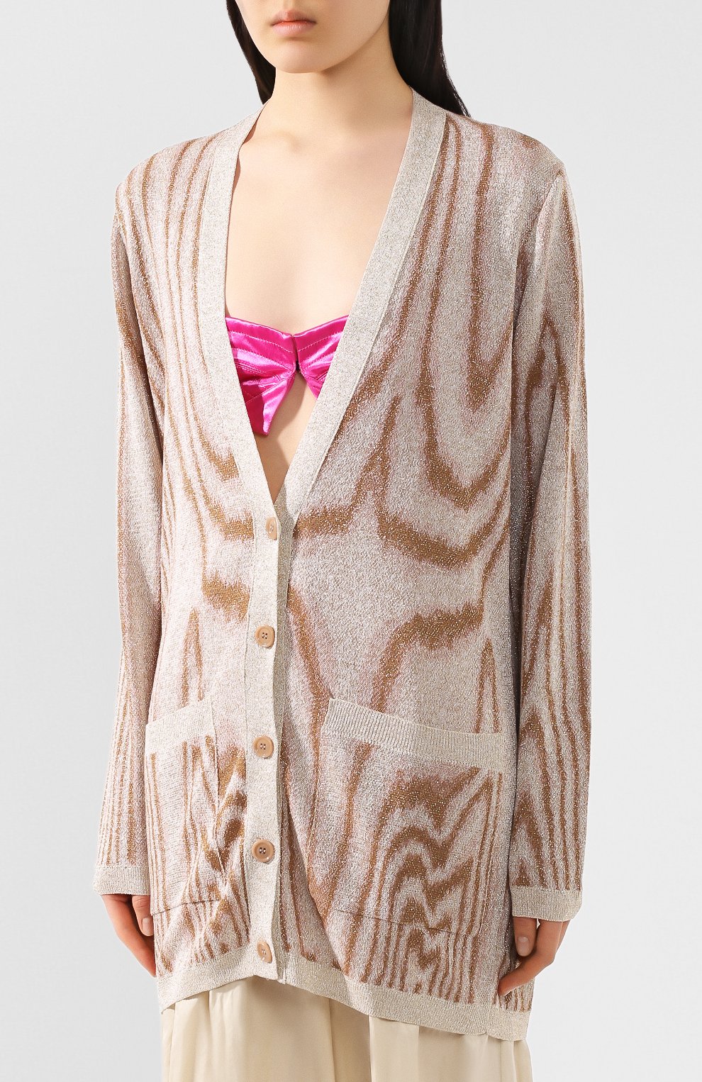 Кардиган из вискозы DRIES VAN NOTEN кремового цвета по цене 53300 руб., арт. 201-11228-9700, фото 3 Кардиган из вискозы DRIES VAN NOTEN, арт. 201-11228-9700, фото 3