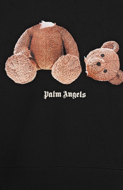 Хлопковый свитшот PALM ANGELS черного цвета по цене 17950 руб., арт. PBBA012S26FLE002, фото 3 Хлопковый свитшот PALM ANGELS, арт. PBBA012S26FLE002, фото 3