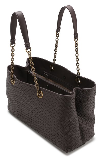 Сумка-тоут с плетением intrecciato BOTTEGA VENETA сиреневого цвета по цене 315000 руб., арт. 389413/V00AD, фото 4 Сумка-тоут с плетением intrecciato BOTTEGA VENETA, арт. 389413/V00AD, фото 4