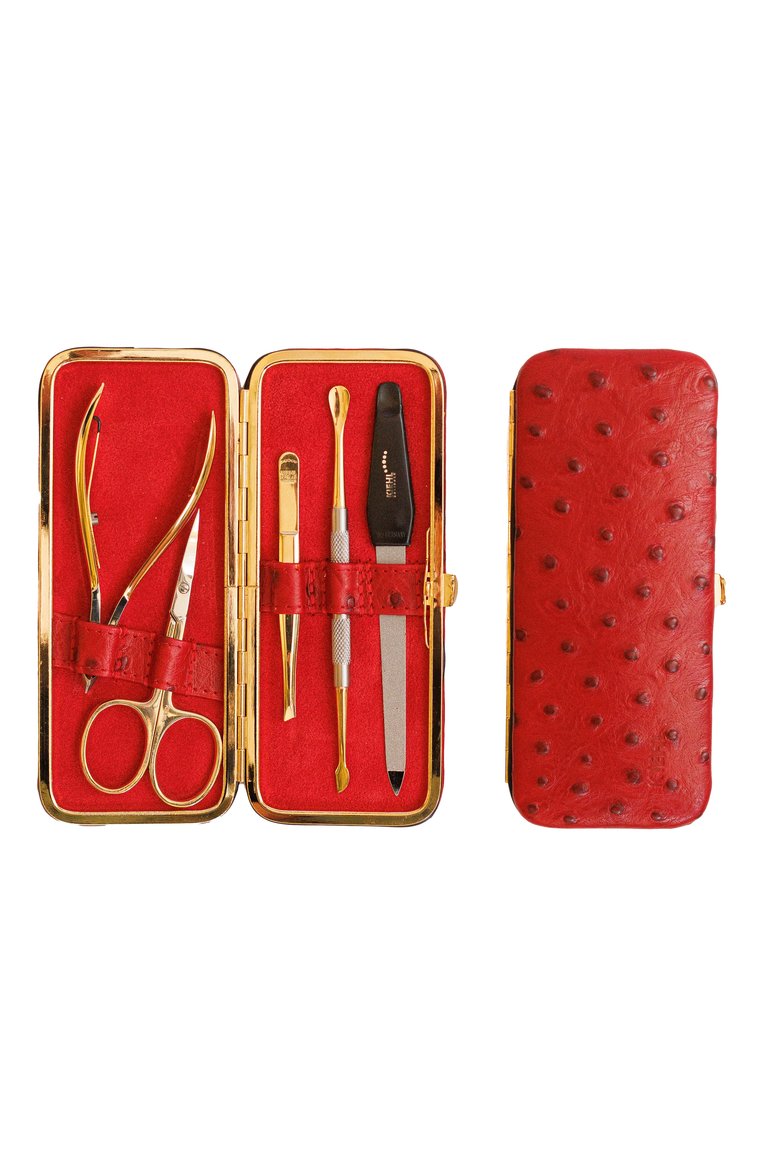 Маникюрный набор KIEHL SOLINGEN бесцветного цвета, арт. 9521/24 Struzzino red | Фото 1 (Тип продукта - маникюр/педикюр: Наборы; Нос: Не проставлено; Региональные ограничения белый список (Axapta Mercury): Не проставлено)