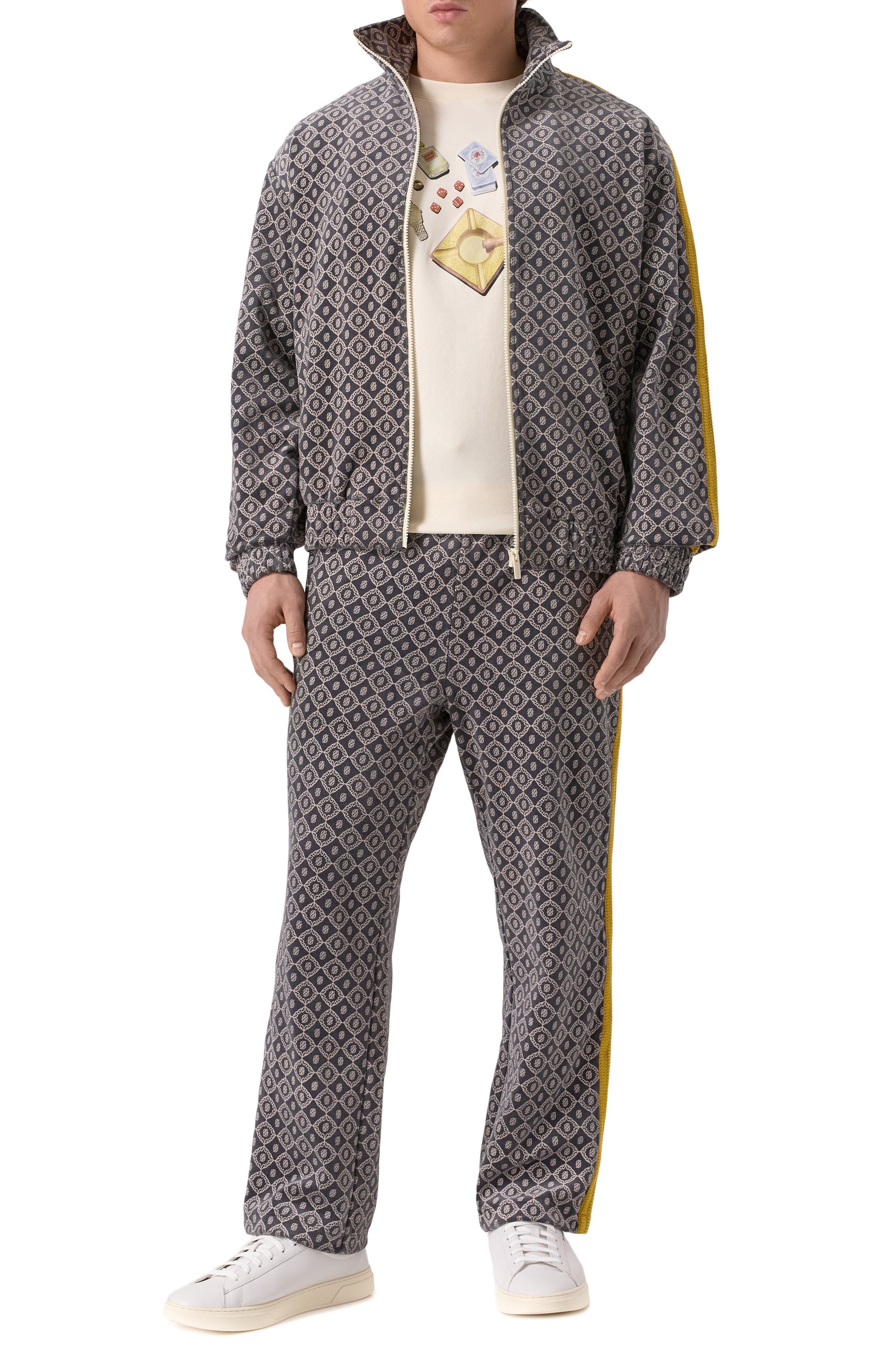 Хлопковая толстовка DROLE DE MONSIEUR серого цвета по цене 39950 руб., арт. E-SJ006-C0169-GY, фото 2 Хлопковая толстовка DROLE DE MONSIEUR, арт. E-SJ006-C0169-GY, фото 2