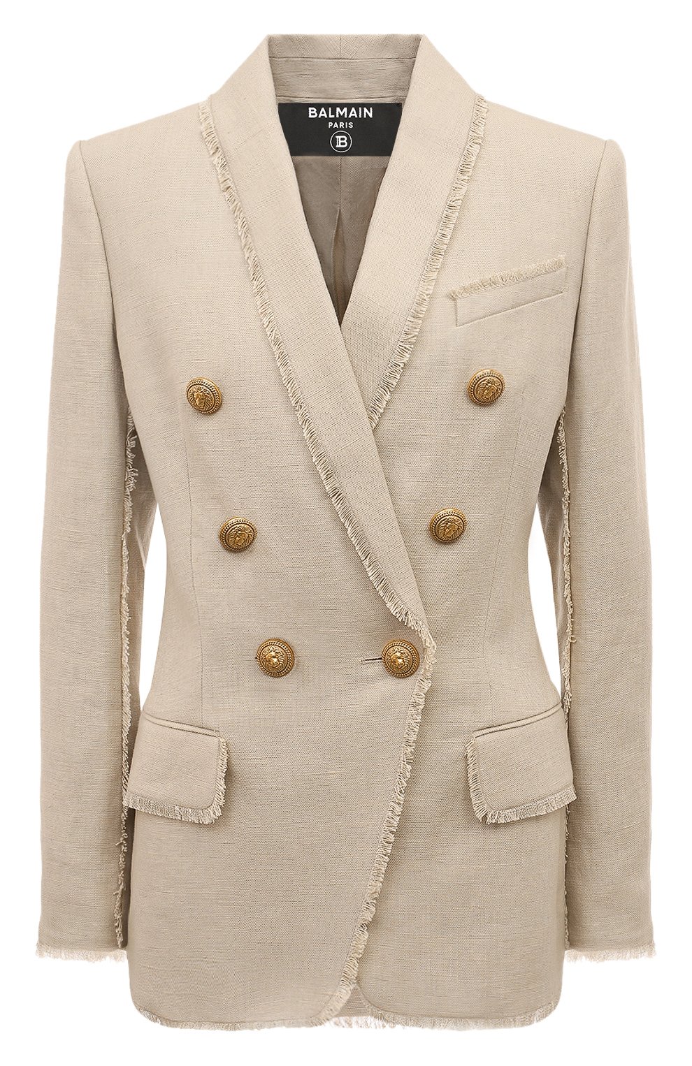 Жакет BALMAIN бежевого цвета по цене 276000 руб., арт. AF0SH021HB12, фото 1 Жакет BALMAIN, арт. AF0SH021HB12, фото 1