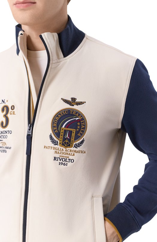 Хлопковая толстовка Aeronautica Militare FE2062UF00662 Разноцветный  FE2062UF00662 Фото 5