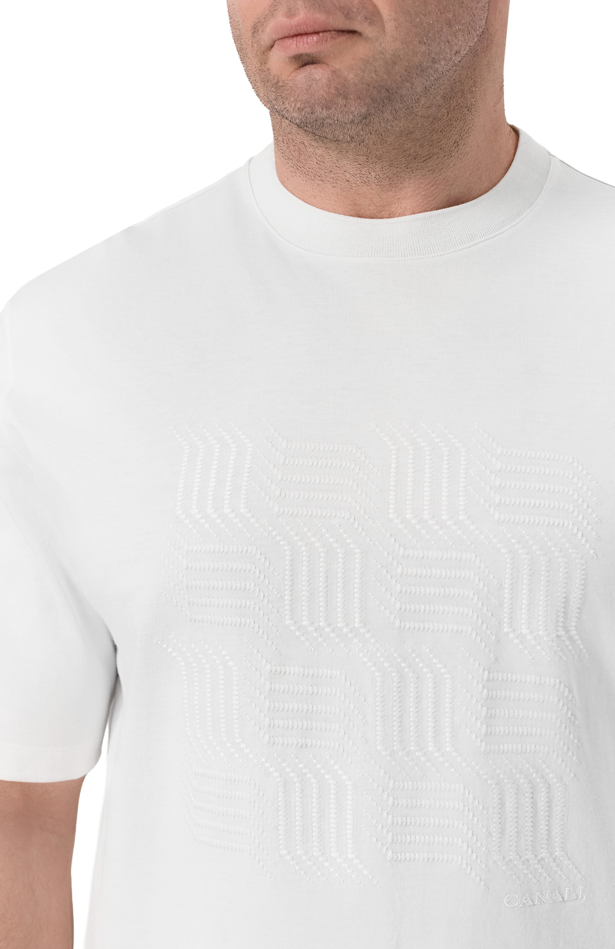 Хлопковая футболка CANALI, арт. T0943/MJ02436_001, фото 5