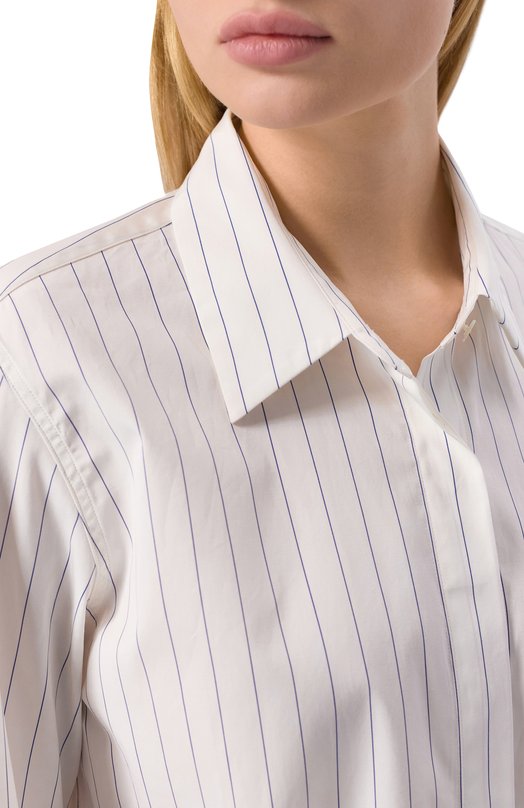 Хлопковая рубашка Dries Van Noten 252-010701-2021 Белый  252-010701-2021 Фото 5