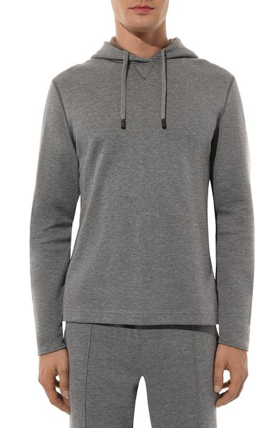 Худи из хлопка и кашемира CAPOBIANCO, арт. 17M433.LB00., фото 3