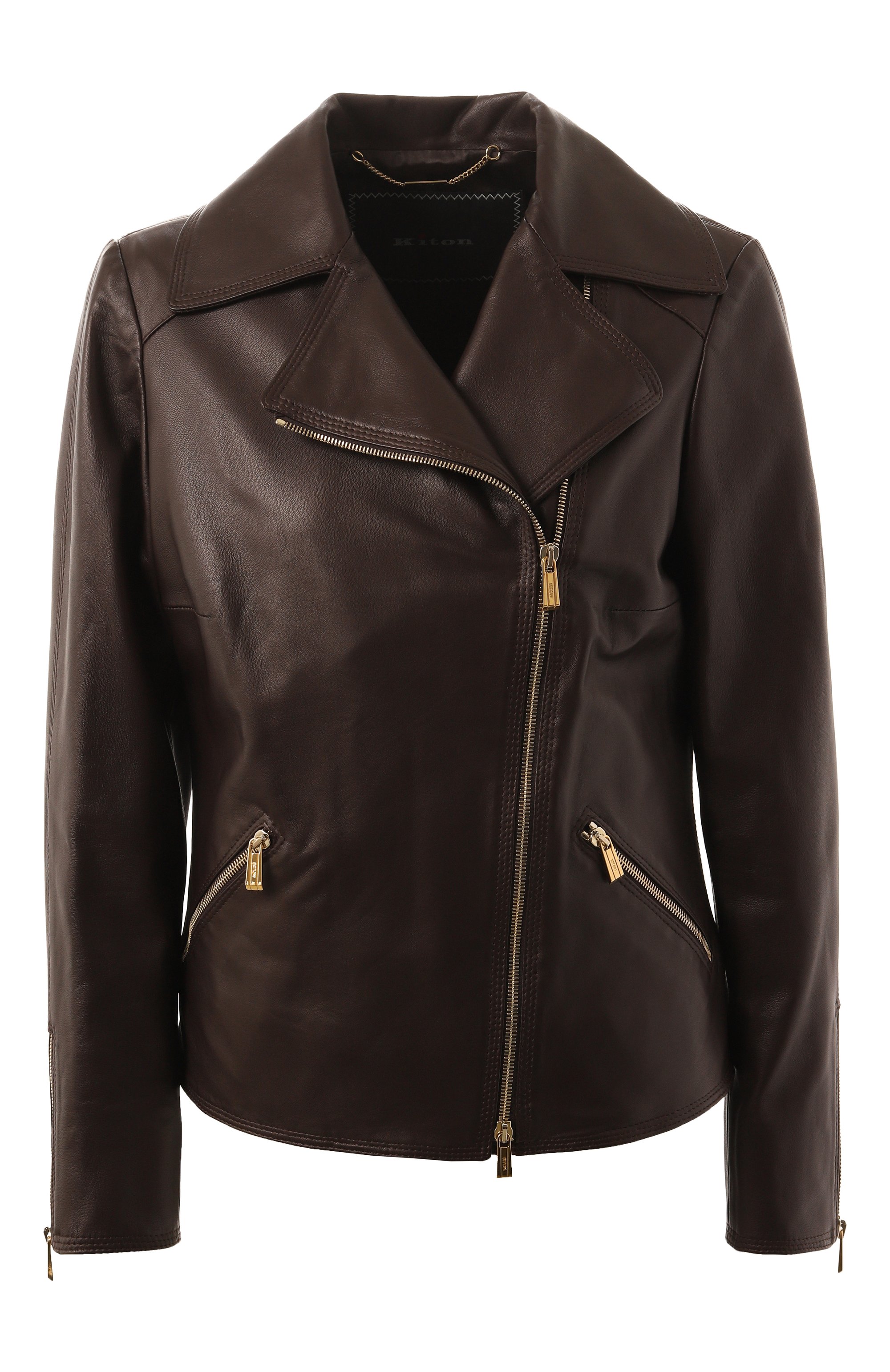 Кожаная куртка KITON, арт. D51674K0541F04, фото 1