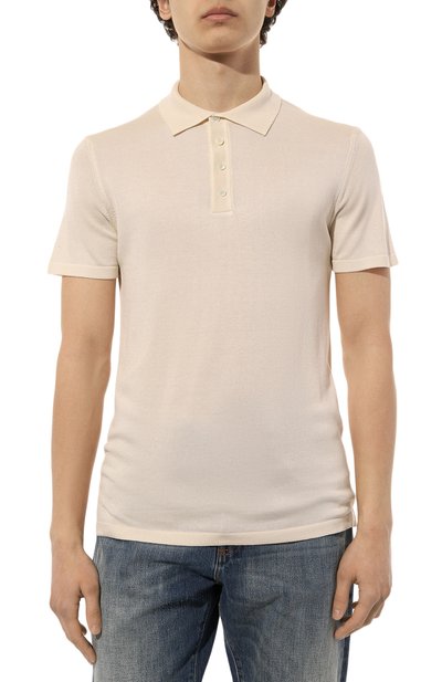 Шелковое поло DANIELE FIESOLI кремового цвета по цене 24900 руб., арт. DF0416, фото 3 Шелковое поло DANIELE FIESOLI, арт. DF0416, фото 3