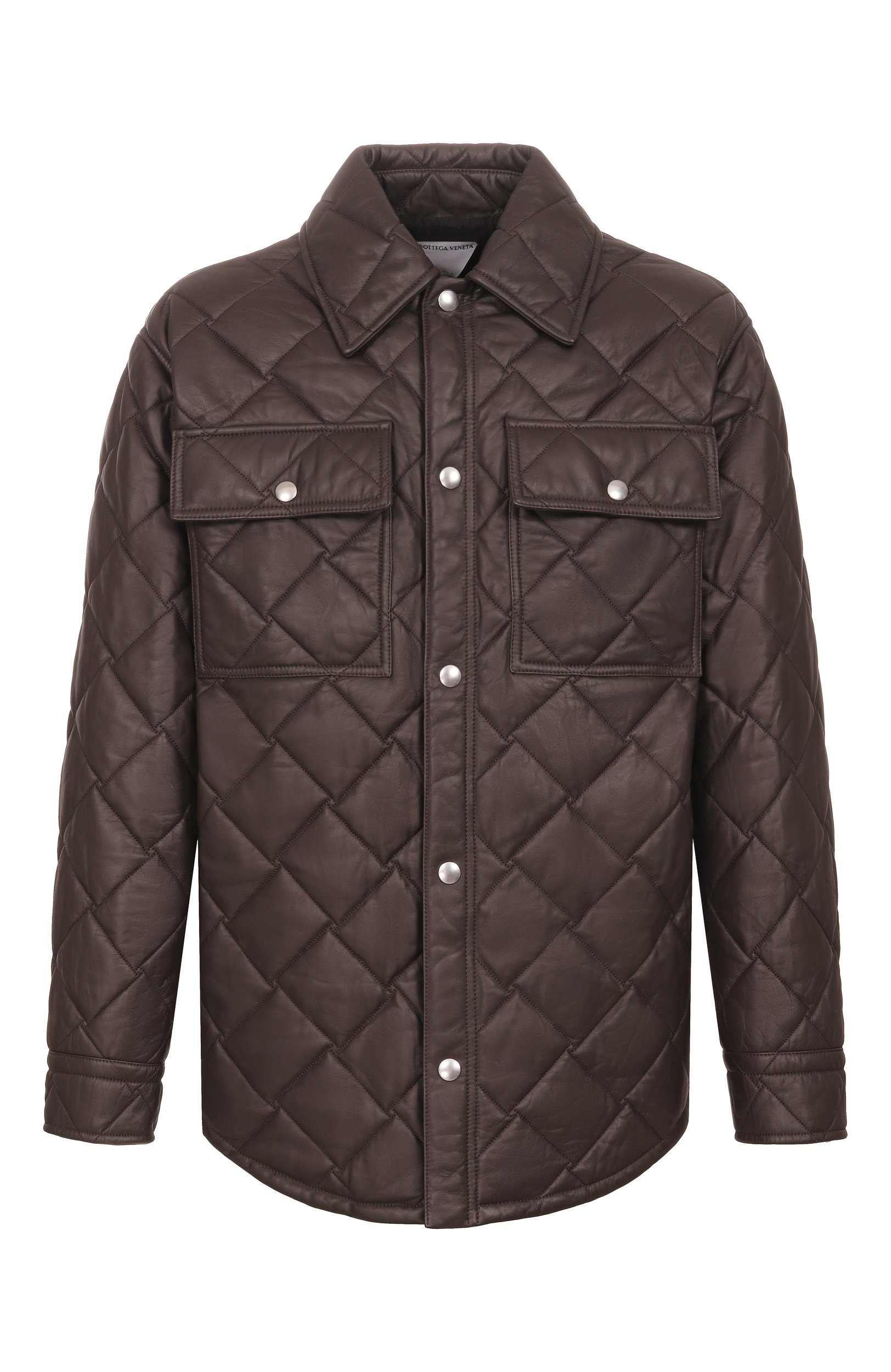 Кожаная куртка BOTTEGA VENETA темно-коричневого цвета по цене 955500 руб., арт. 853935/V6FD0, фото 1 Кожаная куртка BOTTEGA VENETA, арт. 853935/V6FD0, фото 1