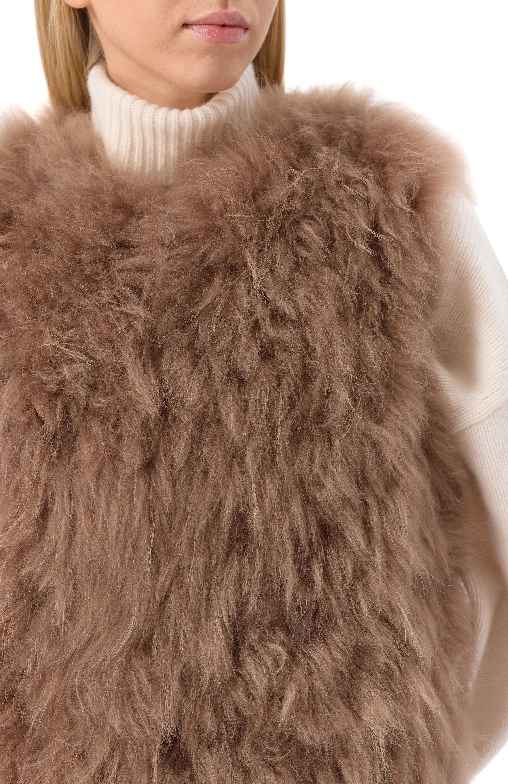 Двусторонний жилет из козы MANZONI24, арт. 25M1522R-CFENY, фото 5