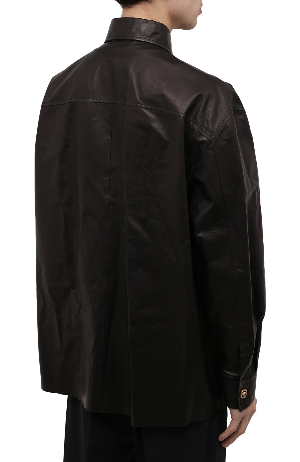 Кожаная рубашка VERSACE, арт. 1003457/1A02091, фото 4