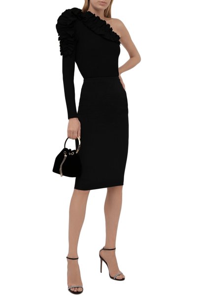 Юбка из шерсти и шелка VALENTINO черного цвета по цене 119500 руб., арт. WB0RA8B06BS, фото 2 Юбка из шерсти и шелка VALENTINO, арт. WB0RA8B06BS, фото 2