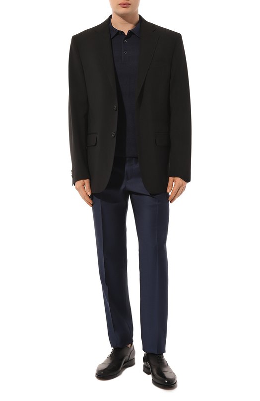 Шерстяные брюки Zegna 726F10A7/75TB12 Синий  726F10A7/75TB12 Фото 2