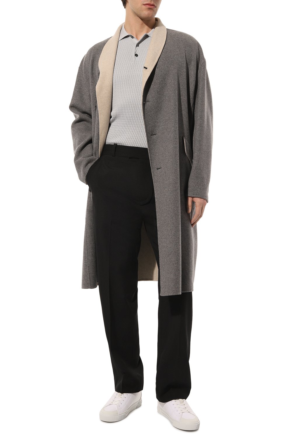 Поло из хлопка и шелка ZILLI светло-серого цвета по цене 121000 руб., арт. MBZ-PB238-ALL01/MC01, фото 2 Поло из хлопка и шелка ZILLI, арт. MBZ-PB238-ALL01/MC01, фото 2