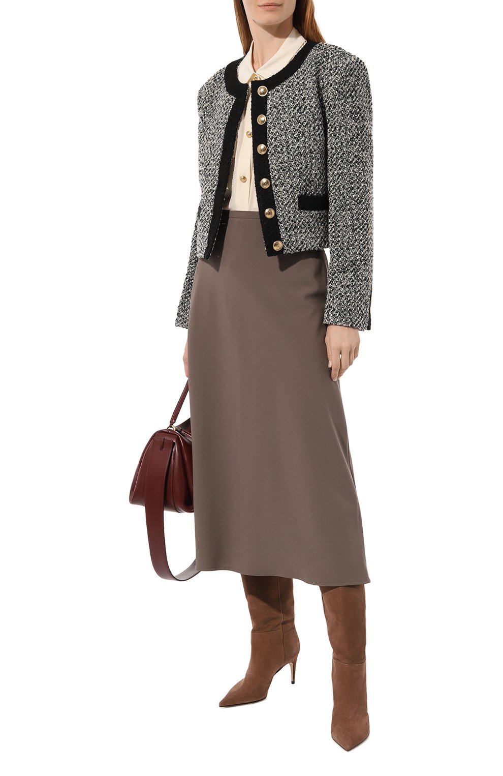 Шелковая рубашка BALMAIN, арт. AF0HS100SB66, фото 2