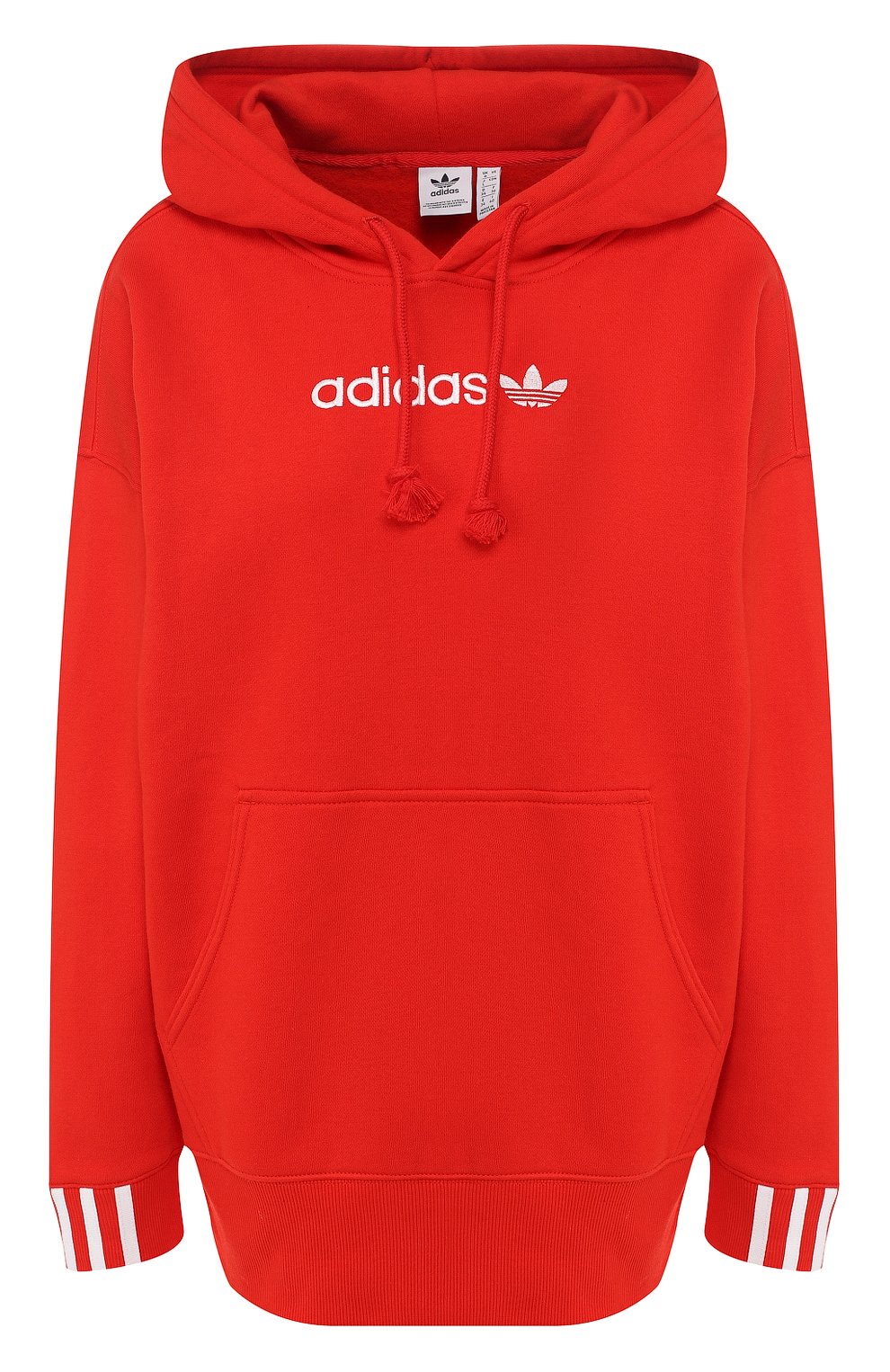 Женский хлопковое худи ADIDAS ORIGINALS красного цвета, арт. DU7183 | Фото 1 (Рукава: Длинные; Материал внутренний: Не назначено; Длина (дл�я топов): Стандартные; Материал сплава: Проставлено; Женское Кросс-КТ: Худи-спорт, Худи-одежда; Материал внешний: Хлопок; Драгоценные камни: Проставлено; Статус проверки: Проверена категория)