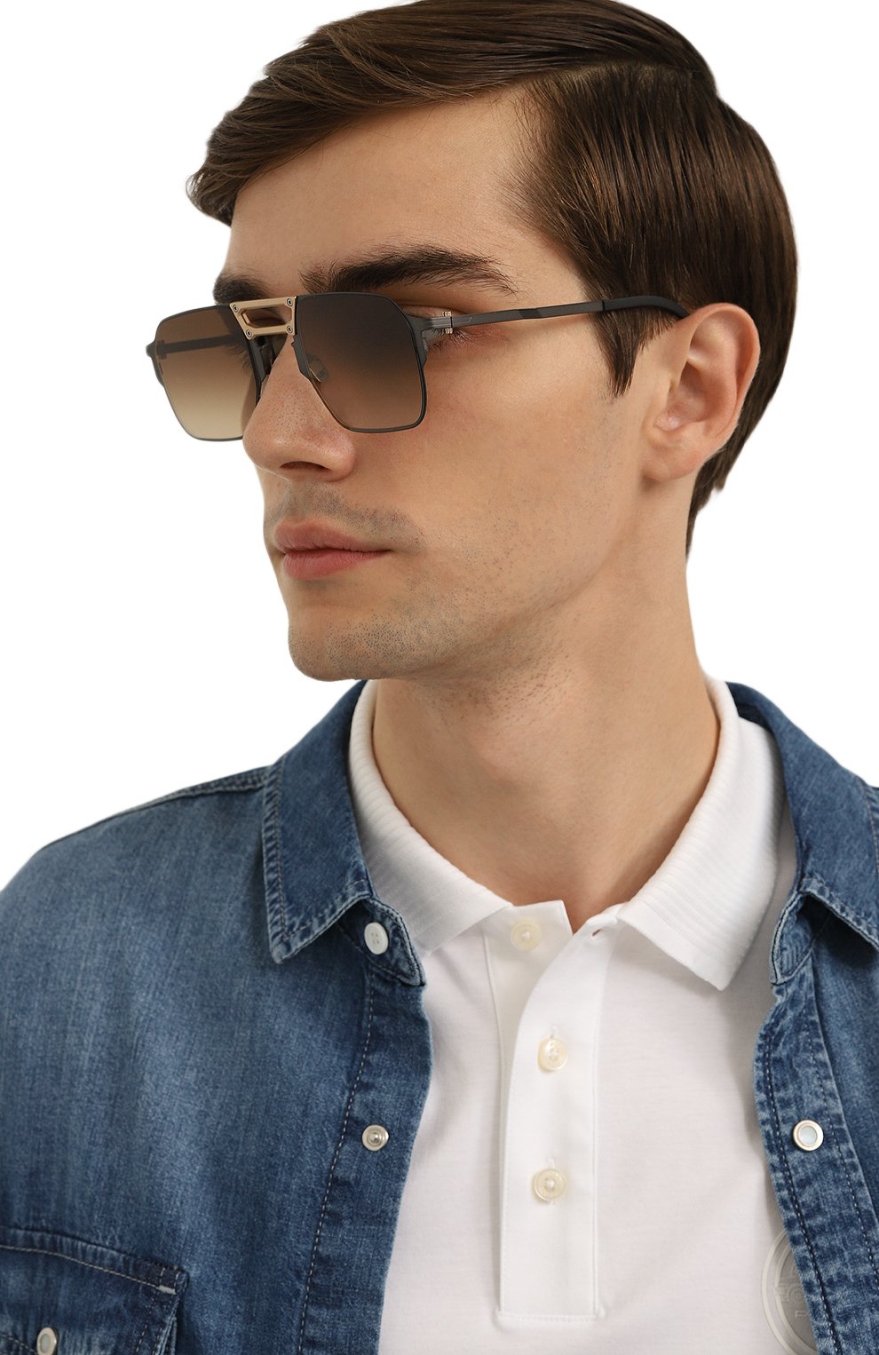 Солнцезащитные очки MOVITRA коричневого цвета по цене 59950 руб., арт. J0E R0SE G0LD GR.BR0WN, фото 2 Солнцезащитные очки MOVITRA, арт. J0E R0SE G0LD GR.BR0WN, фото 2