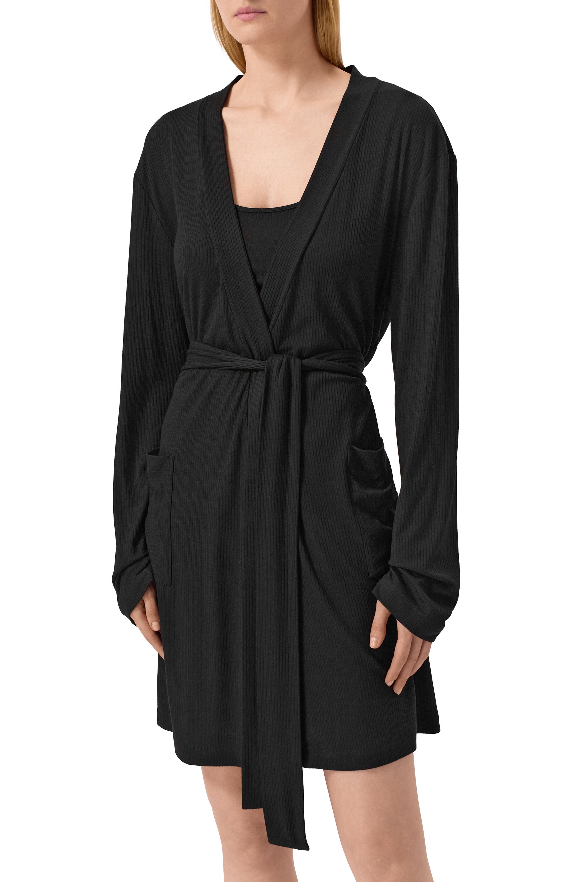 Халат EDOMO черного цвета по цене 20900 руб., арт. C011001FW2324, фото 3 Халат EDOMO, арт. C011001FW2324, фото 3