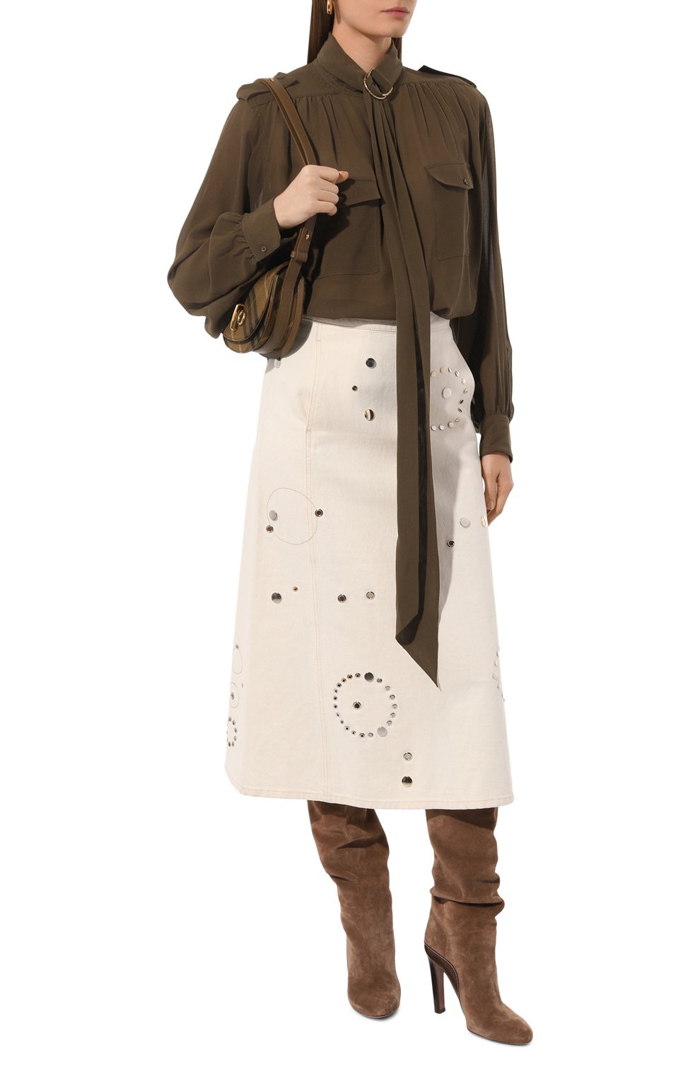 Шелковая блузка CHLOÉ, арт. CHC24WHT76117, фото 2