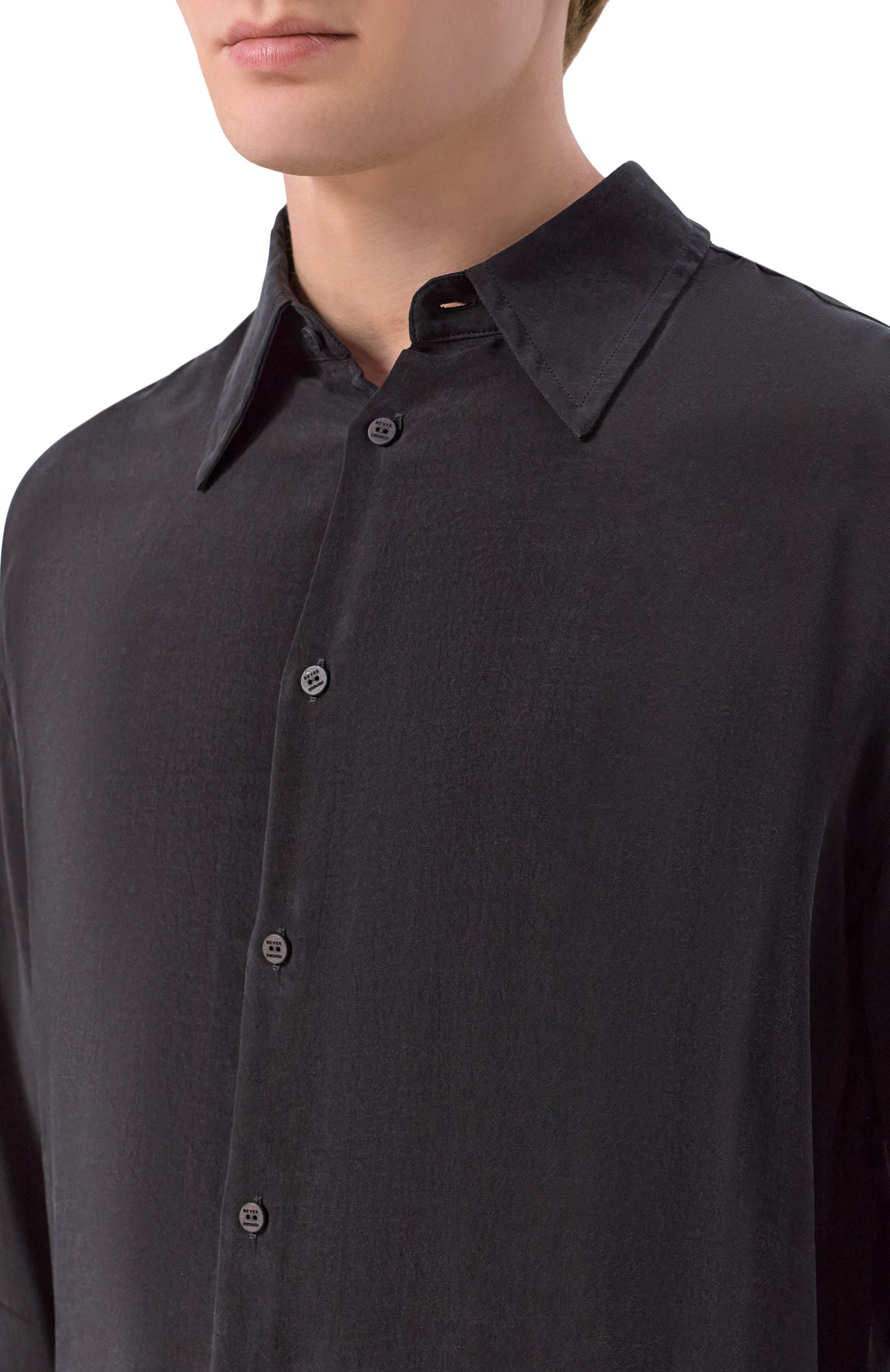 Рубашка NEVER ENOUGH черного цвета по цене 44100 руб., арт. 2B6M075-148/MSL019 NP W121, фото 5 Рубашка NEVER ENOUGH, арт. 2B6M075-148/MSL019 NP W121, фото 5