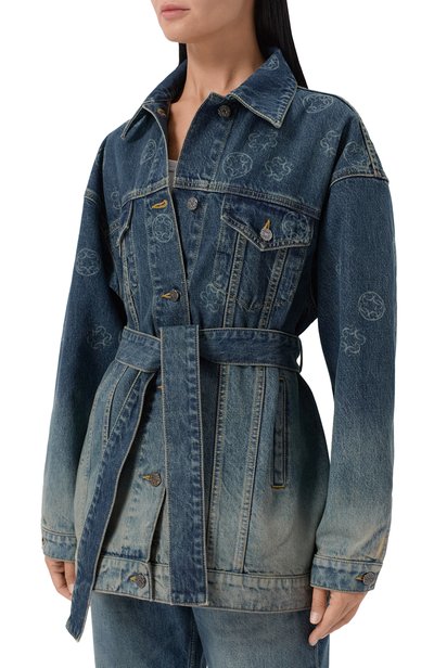Джинсовая куртка ELIE SAAB темно-синего цвета по цене 264000 руб., арт. J0258/D0003, фото 3 Джинсовая куртка ELIE SAAB, арт. J0258/D0003, фото 3