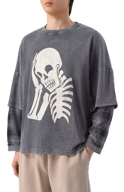 Хлопковый лонгслив PALM ANGELS, арт. PMAB05ES26JER001, фото 3