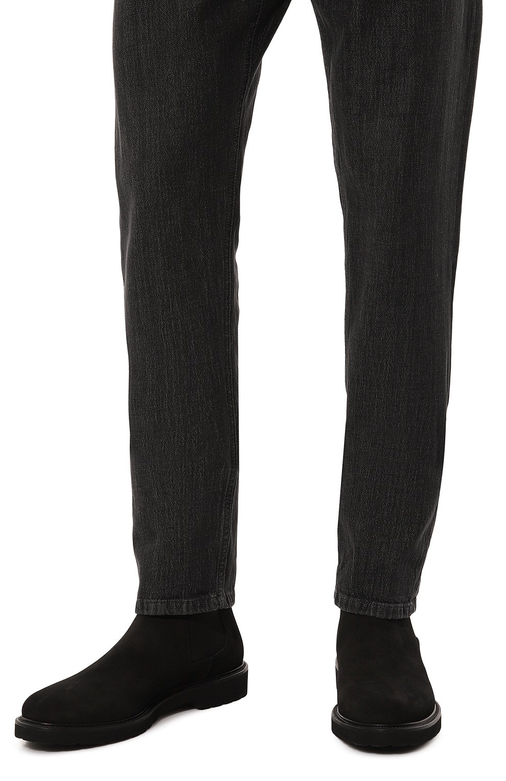 Замшевые челси MILLE 885 черного цвета по цене 41400 руб., арт. LIVERP00 BUCK NER0, фото 3 Замшевые челси MILLE 885, арт. LIVERP00 BUCK NER0, фото 3