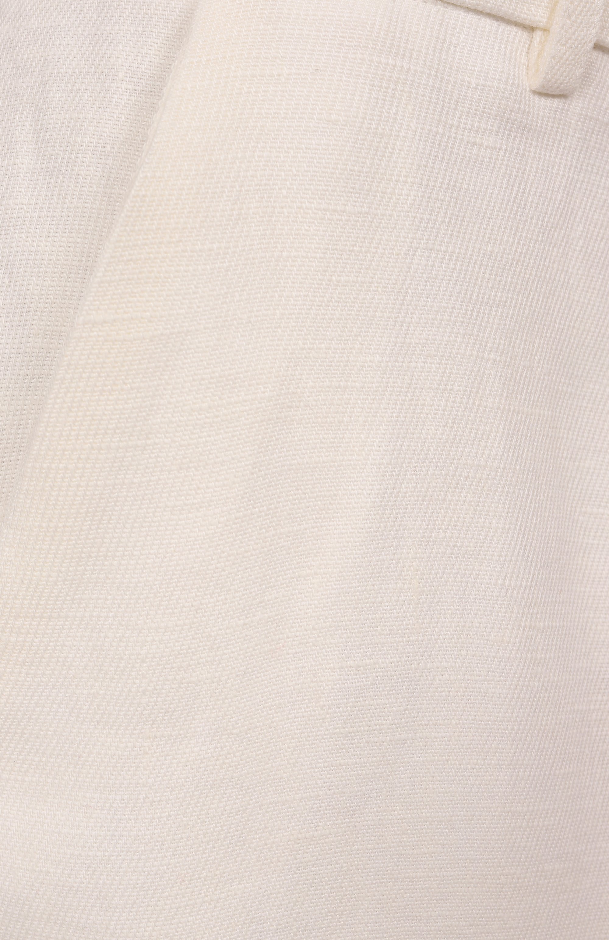 Льняные брюки P.A.R.O.S.H. молочного цвета по цене 54600 руб., арт. D232290, фото 6 Льняные брюки P.A.R.O.S.H., арт. D232290, фото 6