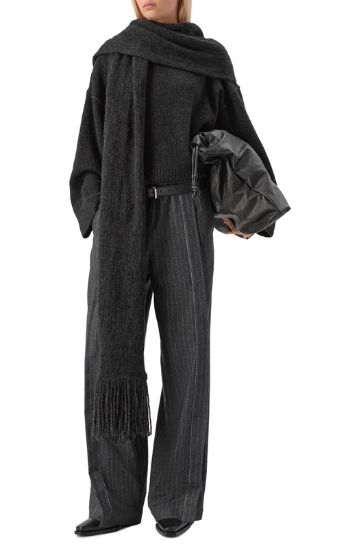 Брюки из шерсти и хлопка Isabel Benenato DW42F25 Серый  DW42F25 Фото 2